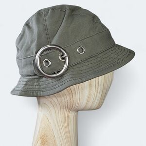 Edge Brand Utility Bucket Hat – Olive Green w/ Silver Ring Buckle Women's OS